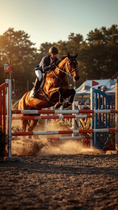 Equestrian Show Jump Oxer