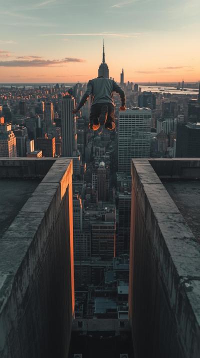 Parkour Roof Gap Leap