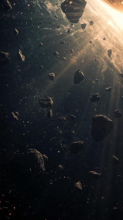 Asteroid Belt Sunbeams