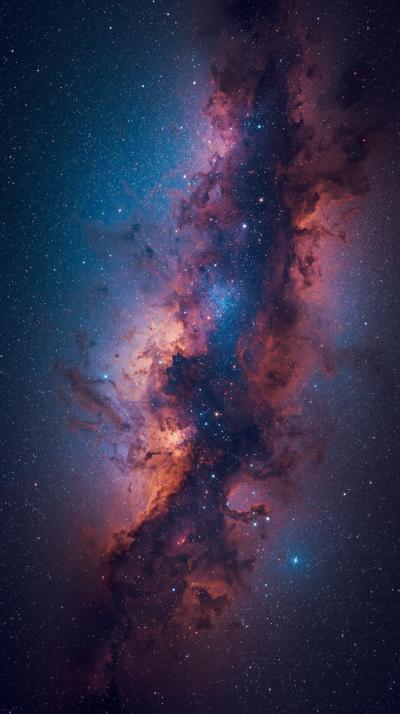 Starfield With Colorful Dust Lanes