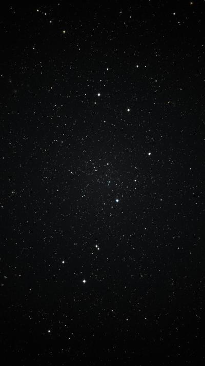 High Contrast Black Space With White Stars