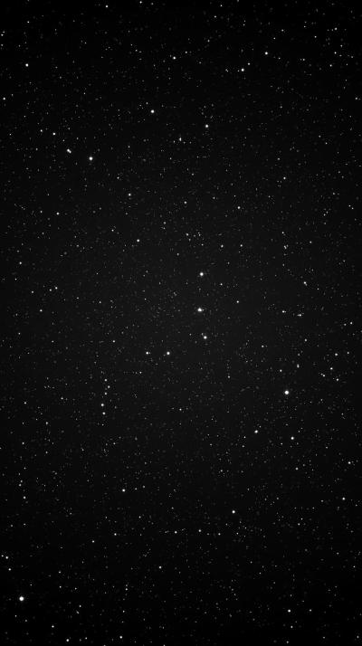 High Contrast Black Space With White Stars