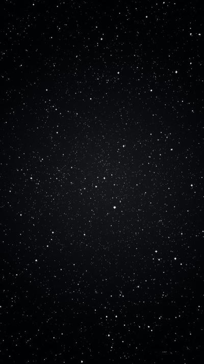 High Contrast Black Space With White Stars