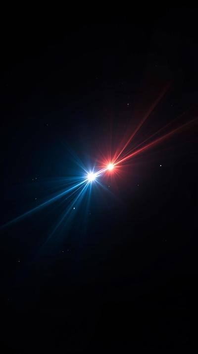 Binary Stars With Lens Flare