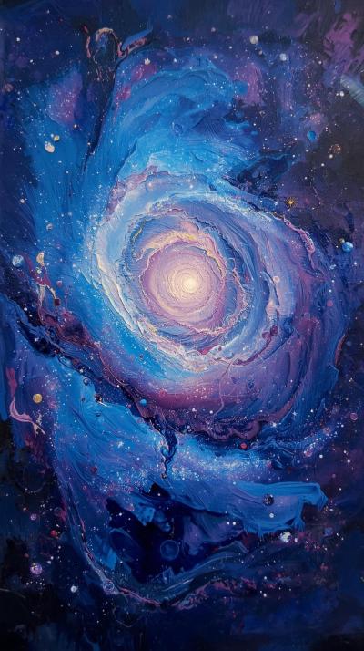 Oil Painting Galaxy Swirls