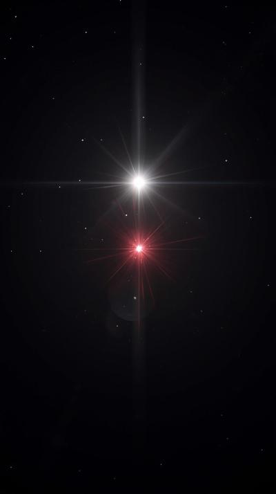 Binary Stars With Lens Flare