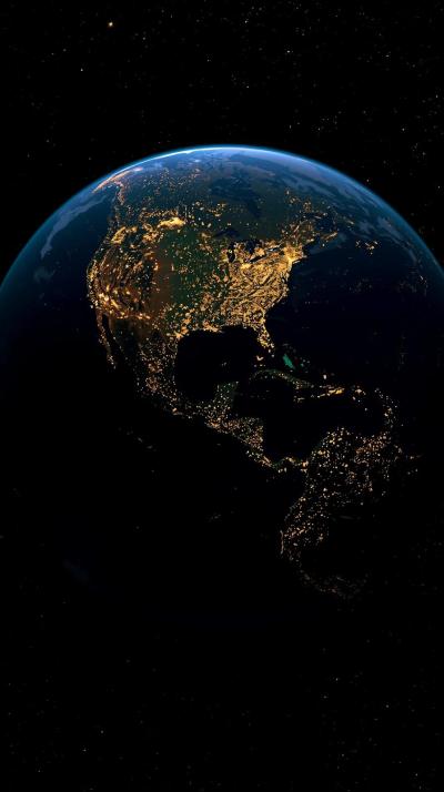 Blue Marble Earth Night Lights