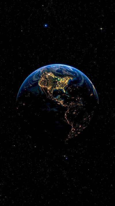 Blue Marble Earth Night Lights