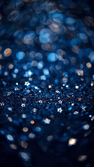 Bokeh Stars On Dark Blue