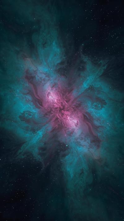 Teal And Magenta Cosmic Clouds