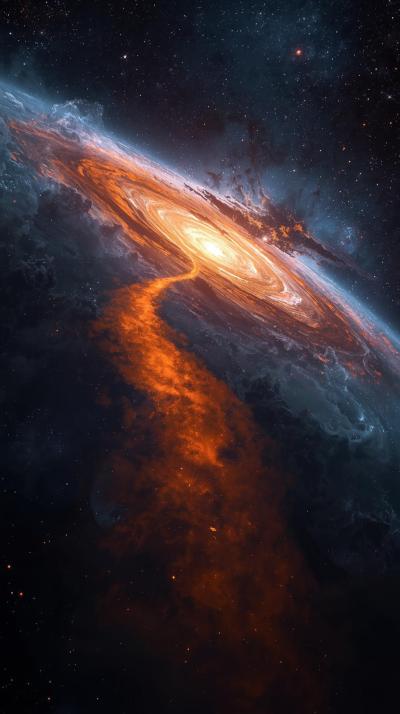 Orange Dust Lane Across Core