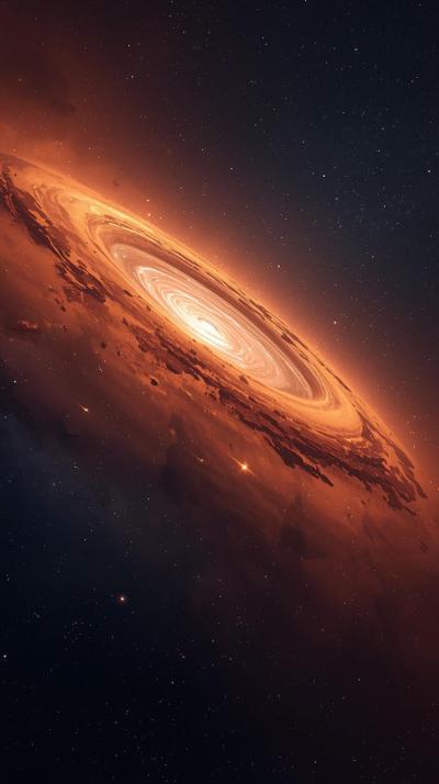 Orange Dust Lane Across Core