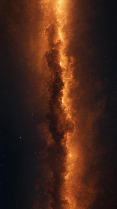 Orange Dust Lane Across Core