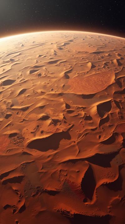Desert Planet Dunes From Orbit