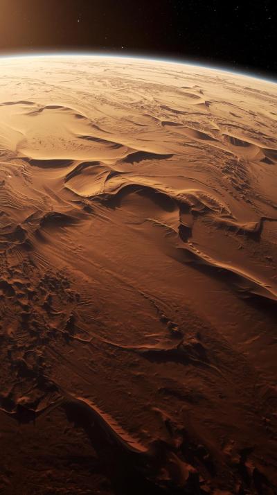Desert Planet Dunes From Orbit