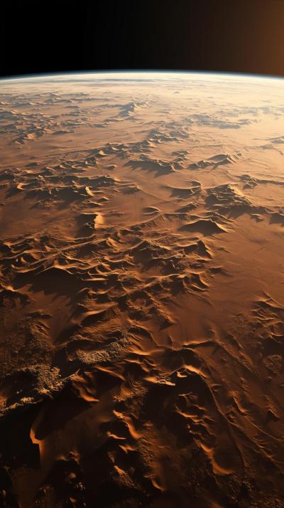 Desert Planet Dunes From Orbit