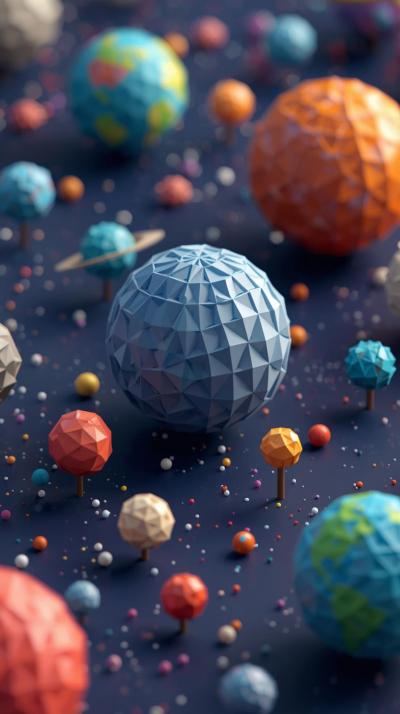 Voxel Planets Diorama