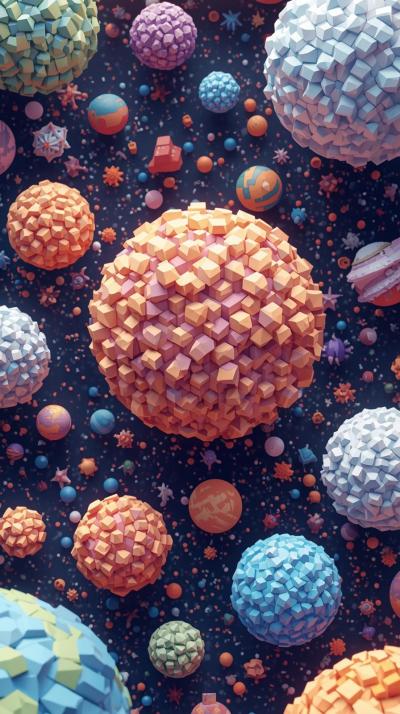 Voxel Planets Diorama