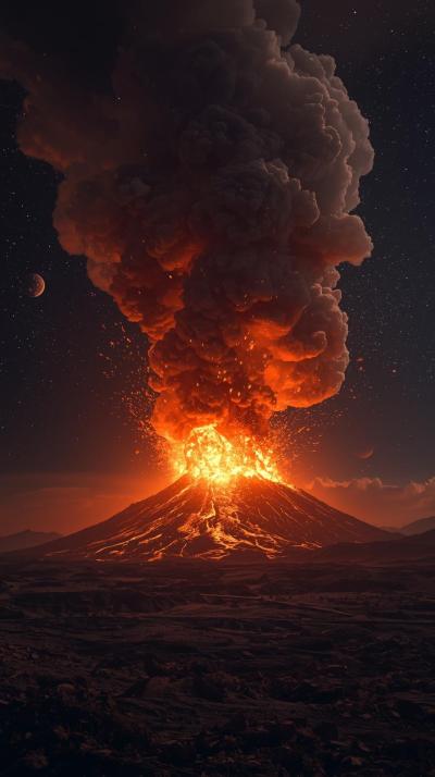 Volcanic Moon Lava Plumes