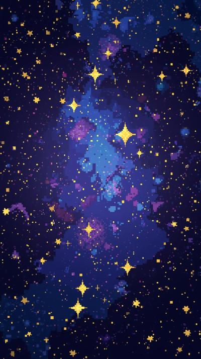 Pixel Art Star Parallax