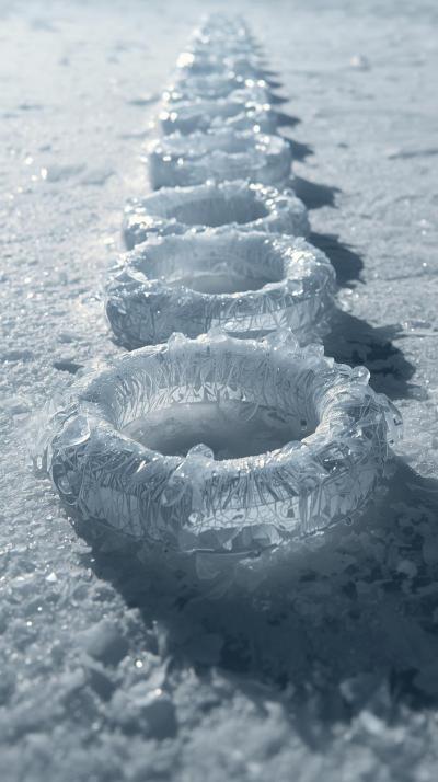 Frozen Rings Casting Long Shadows
