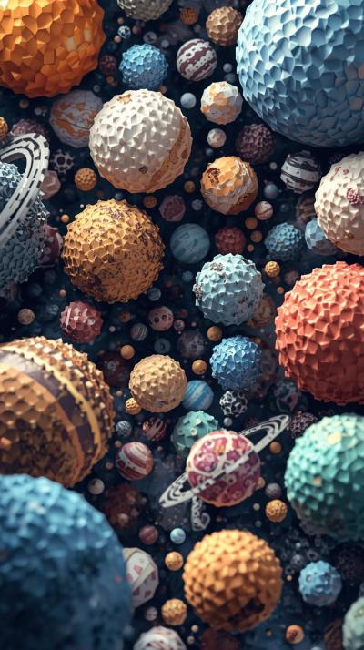 Voxel Planets Diorama