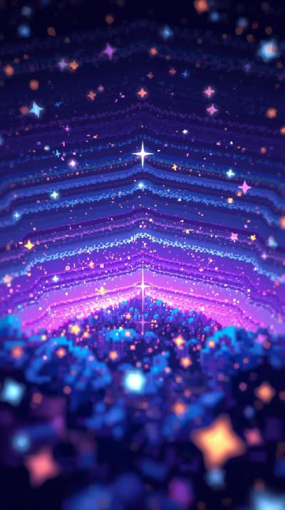 Pixel Art Star Parallax