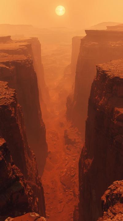 Mars Canyon Dust Haze