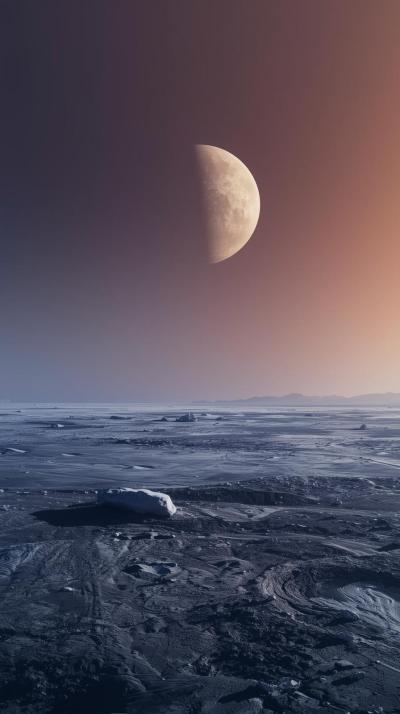 Pluto Heart Plain At Twilight