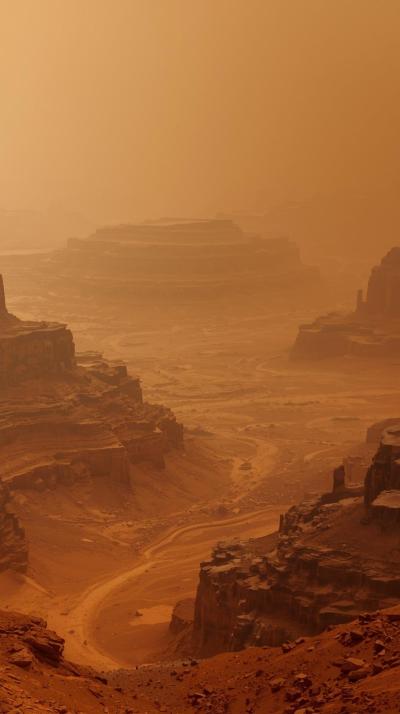 Mars Canyon Dust Haze