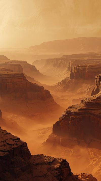 Mars Canyon Dust Haze