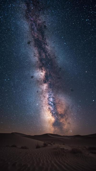 Milky Way Core Over Desert