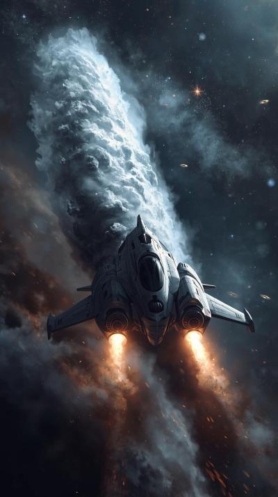 Space Probe Flyby Of Comet