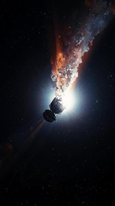 Space Probe Flyby Of Comet