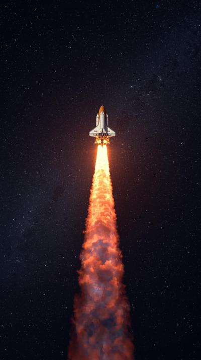 Space Shuttle Launch Trail Stars