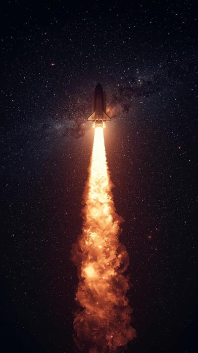 Space Shuttle Launch Trail Stars