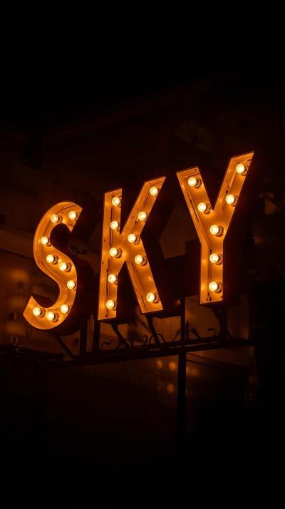 Art Deco SkyVintage Marquee Letters Glowline Silho