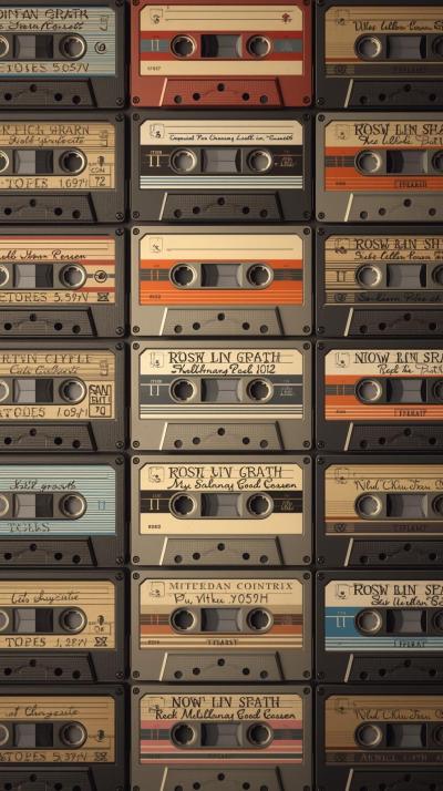 Cassette Tape Label Grid