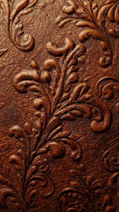 Embossed Leather Flourish