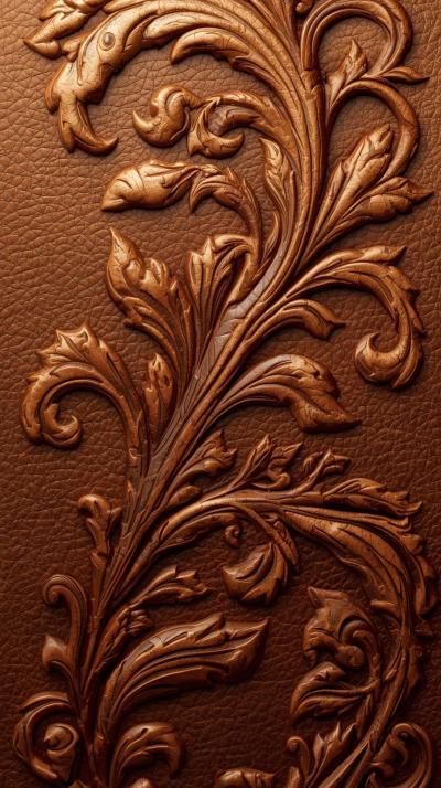 Embossed Leather Flourish