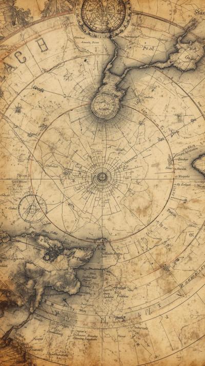 Celestial Star Chart Aged