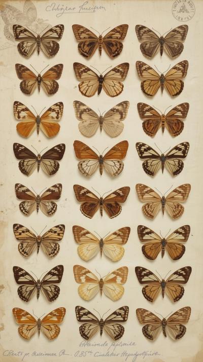 Lepidoptera Herbarium Pressed Leavesspecimen Grid