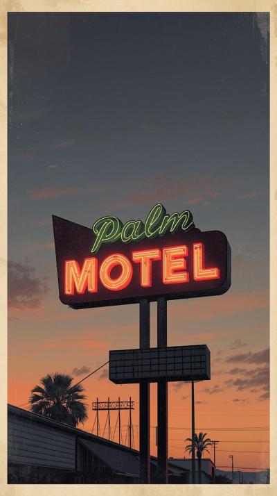 Palm Motel Postcard Vibe