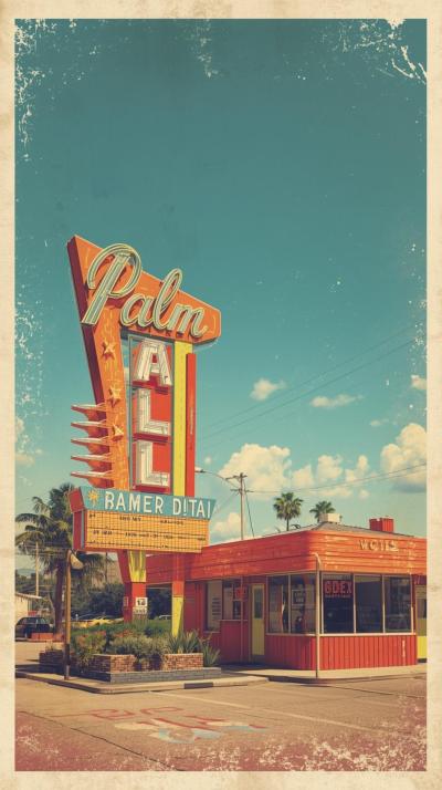 Palm Motel Postcard Vibe