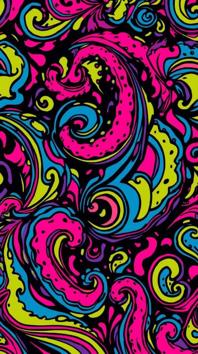 S Psychedelic Paisley Swirl