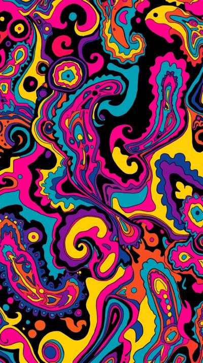 S Psychedelic Paisley Swirl