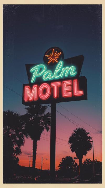 Palm Motel Postcard Vibe