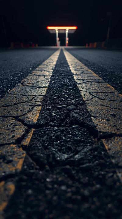 Gas Station Road Map Lines