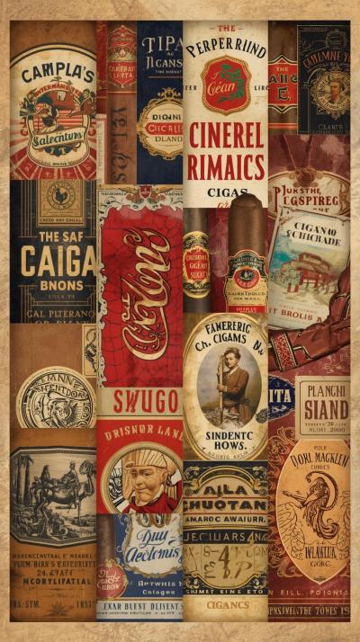 Circus PosteCigar Band Collage Luxer Typography