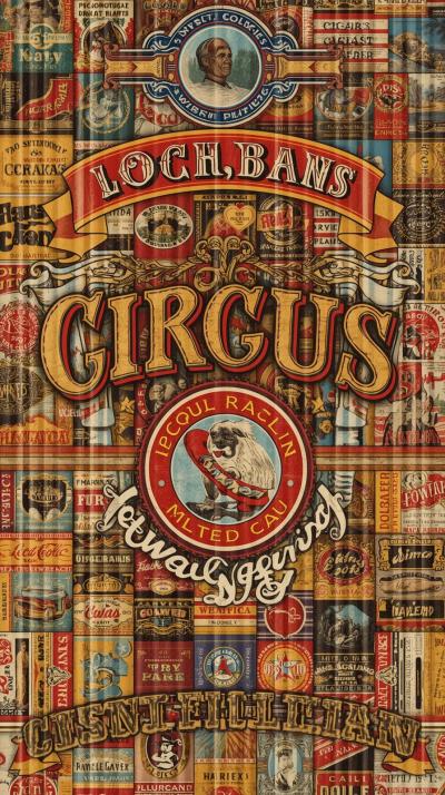 Circus PosteCigar Band Collage Luxer Typography